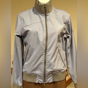 Columbia Sports Company Soft Shell Travel Jacket Light Blue/Purple & Gray Sz L